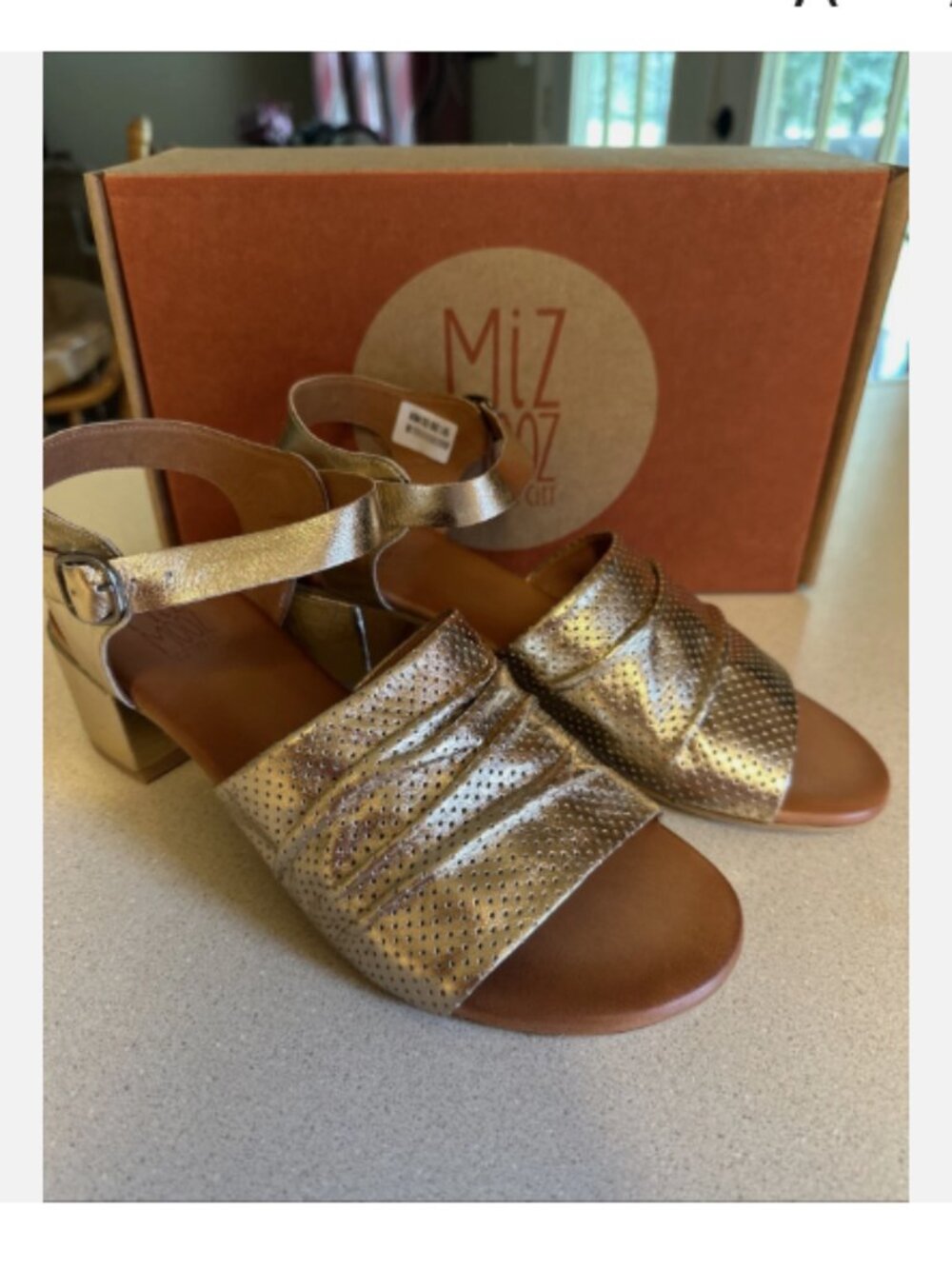 Miz Mooz Leather Ankle Strap Hld Sandals-Rainie-Gold-EU 41 (US 9.5-10)-A684703